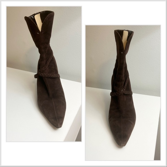 Authentic Jimmy Choo Chocolate Suede Boots - Picture 5 of 12